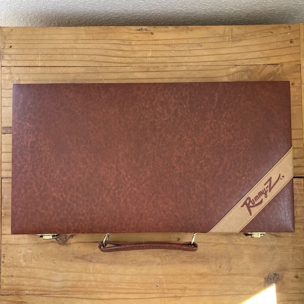 Rummy-Z Vintage Tile Game with Leather Carrying Case Complete Set